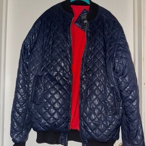 Men's Navy Quilted Puffer Jacket